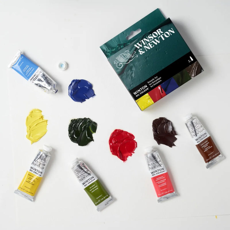 Winsor & Newton 37ML Winton Oil Paint Set of 5 Botanic