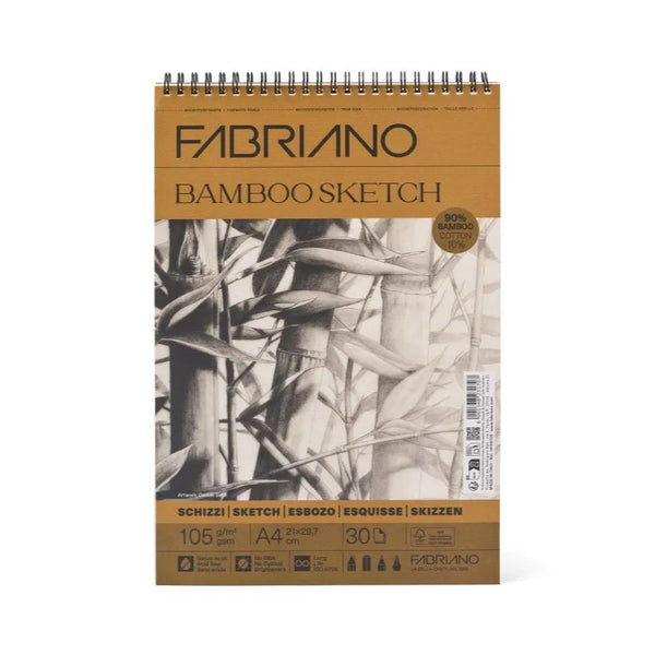 Fabriano 105GSM 30 Sheet Bamboo Spiral Pads#Size_A4