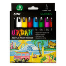 Kent Urban 1mm Nib Classic Paint Markers Pack of 8