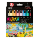 Kent Urban 1mm Nib Pastel Paint Markers Pack of 8