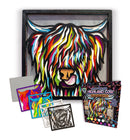 Splat Planet 25x25cm Wood Art Set Highland Cow