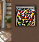 Splat Planet 25x25cm Wood Art Set Highland Cow