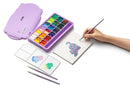 Himi Gouache Jelly Twin Cup Set of 36 x 12g Purple Case