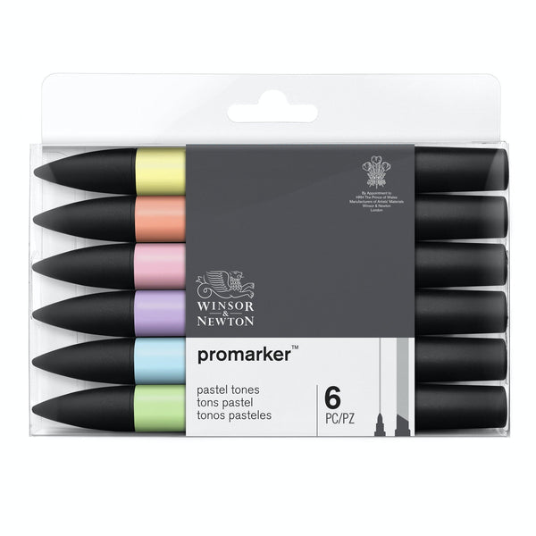Winsor & Newton Promarker Set Of 6 Pastel Tones