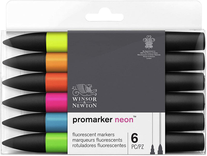 Winsor & Newton Promarker Set Of 6 Neons