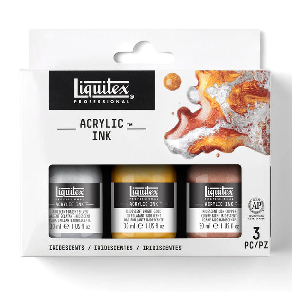 Liquitex 30ml Acrylic Inks Set Of 3 Iridescent Colours
