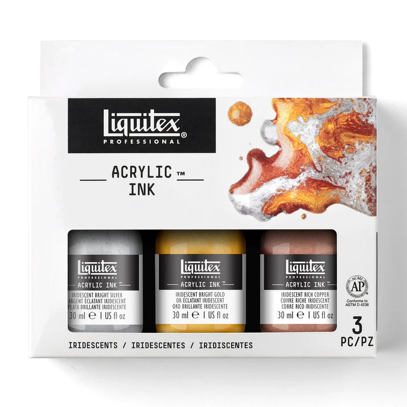 Liquitex 30ml Acrylic Inks Set Of 3 Iridescent Colours