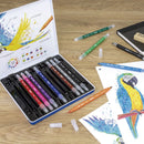 Milan Markers Fibre Tip Double Ended Metal Box - Pack Of 12