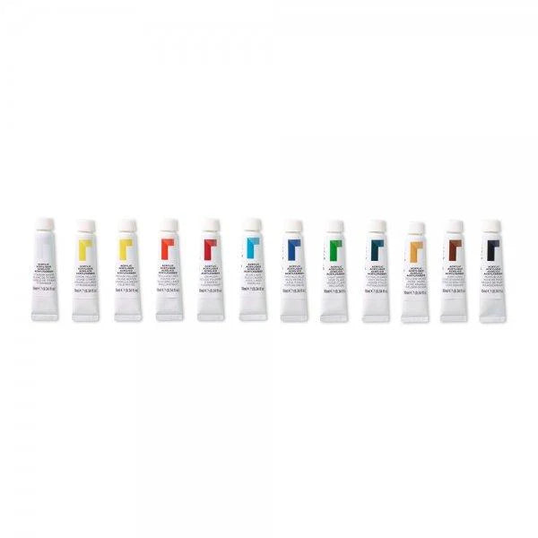 Reeves Artists' Acrylic Paint 10ml Set of 12