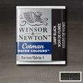 Winsor & Newton Cotman Watercolour Half Pan Paint#colour_LAMP BLACK