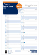 Filofax Year Planner Vertical A4 2025 Refill