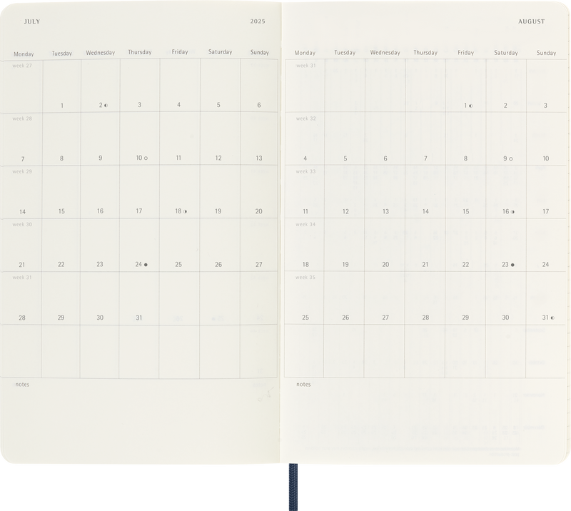 Moleskine 12 Month Daily SC Large Diaries