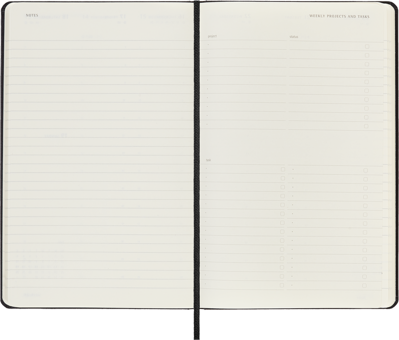 Moleskine 12 Month Professional Weekly Vertical HC Black Diaries