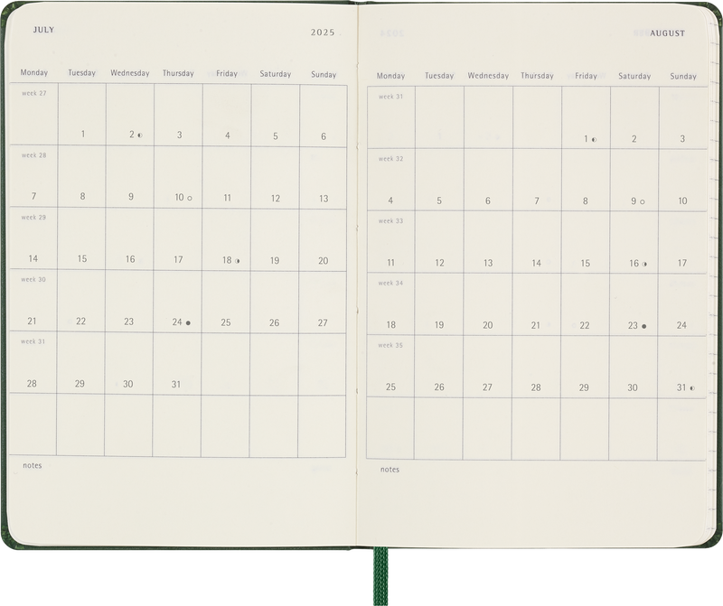 Moleskine 12 Month Daily HC Pocket Diaries