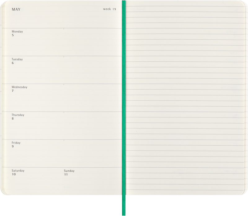 Moleskine 12 Month Weekly + Notes HC Large Precious + Ethical Boa Diaries