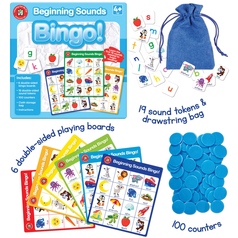 Learning Can Be Fun Beginning Sounds Bingo