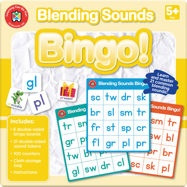 Learning Can Be Fun Blending Sounds Bingo