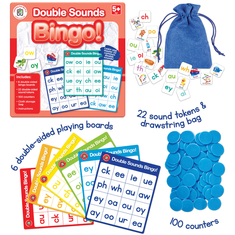 Learning Can Be Fun Double Sounds Bingo