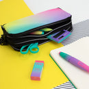 Milan Rectangular 3 Zip Sunset Series Pencil Cases