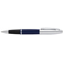 Cross Calais Chrome and Blue Lacquer Medium Nib Rollerball Pen