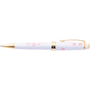 Cross Bailey Light Cherry Blossom Glossy White Resin with Gold Trim Ballpoint Pen