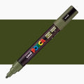 Uni Posca PC-5M Medium 1.8-2.5mm Bullet Tip Markers#Colour_KHAKI GREEN