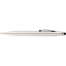 Cross Tech2 Lustrous Chrome Stylus + Medium Nib Ballpoint Pen