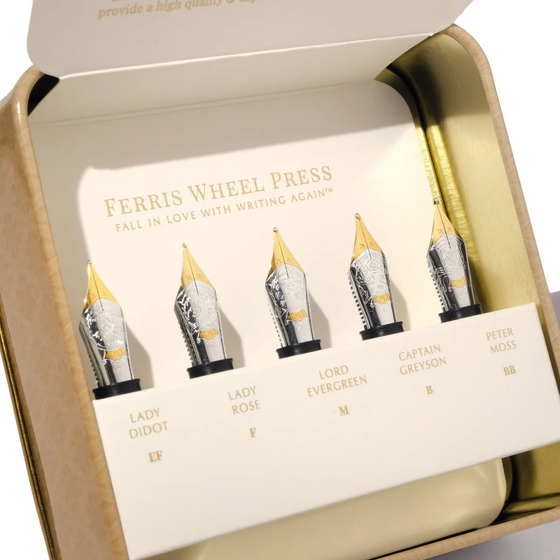 Ferris Wheel Press The Adventurers Collection Flight Fountain Pen Nib Set of 5