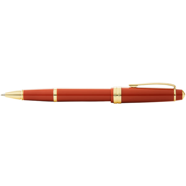 Cross Bailey Light Polished Rollerball Pens#Colour_AMBER RESIN AND GOLD TONE
