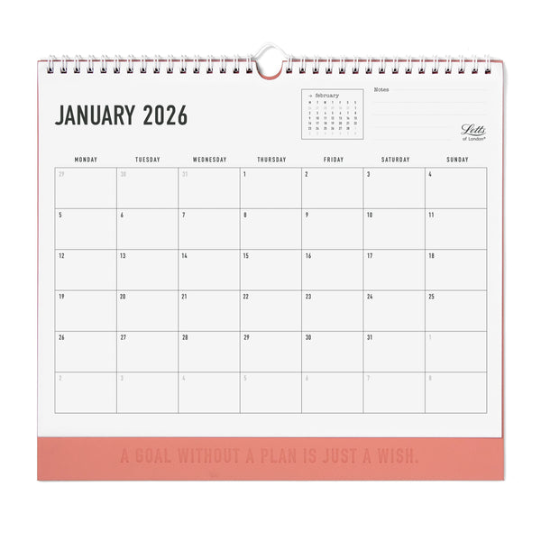 Letts of London Wall Calendars Conscious 300X270MM 2026#Colour_CLAY