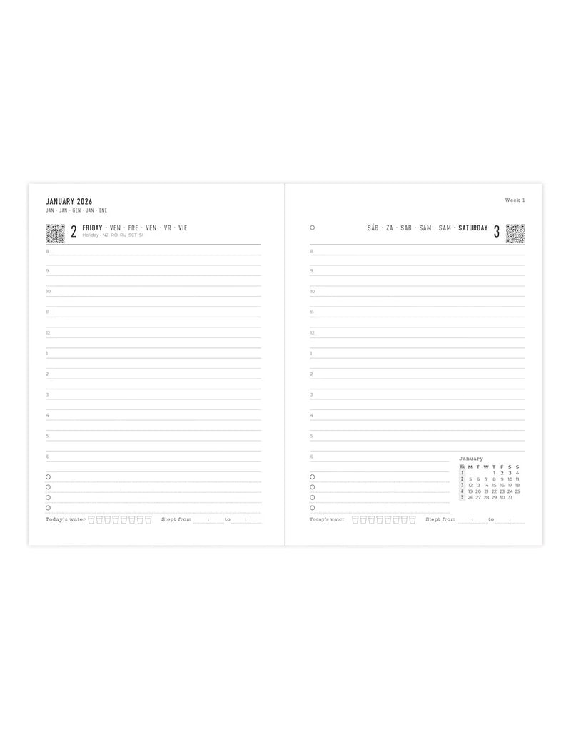 Letts of London Diaries Conscious Day to Page Ocean 2026