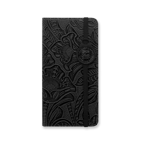 Letts of London Diaries Baroque Slim Week to View 2026#Colour_BLACK