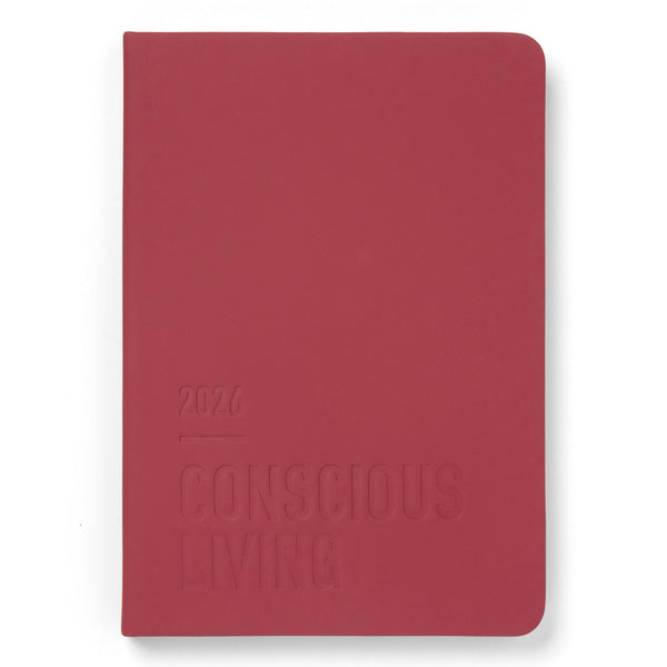 Letts of London Diaries Conscious Evergreen A5 Week to View 2026#Colour_BERRY