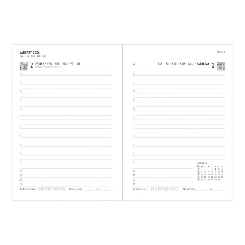 Letts of London Diaries La Belle Nature Day to Page Appts Blue 2026