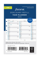Filofax Refill Classic Year Planner Vertical Mini 2026