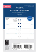 Filofax Refill Classic Week to View Pocket 2026