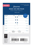 Filofax Refill Classic Week Per Page Pocket 2026