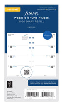 Filofax Refill Classic Week to View Personal 2026