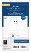 Filofax Refill Classic Day Per Page With Appts Personal 2026