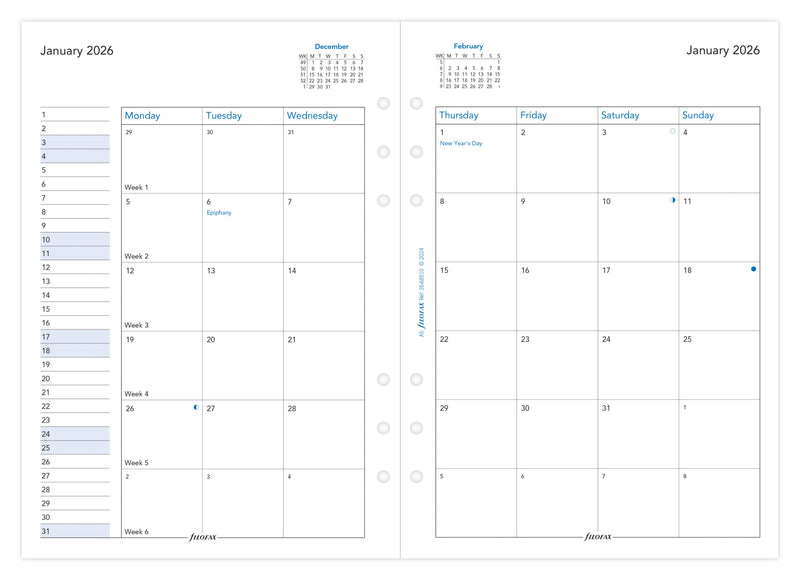 Filofax Refill Classic Month To View A5 2026