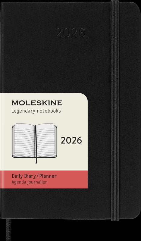 Moleskine Diaries 12 Month Daily HC Pocket 2026#Colour_BLACK