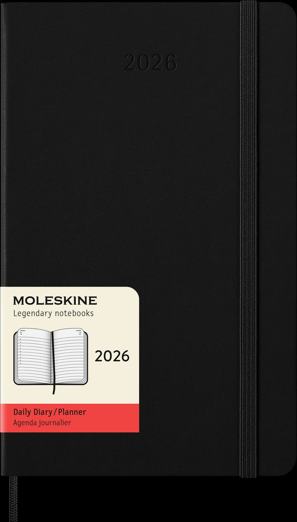 Moleskine Diaries 12 Month Daily HC Large 2026#Colour_BLACK