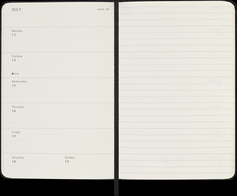Moleskine Diaries 12 Month Weekly + Notes HC Pocket 2026