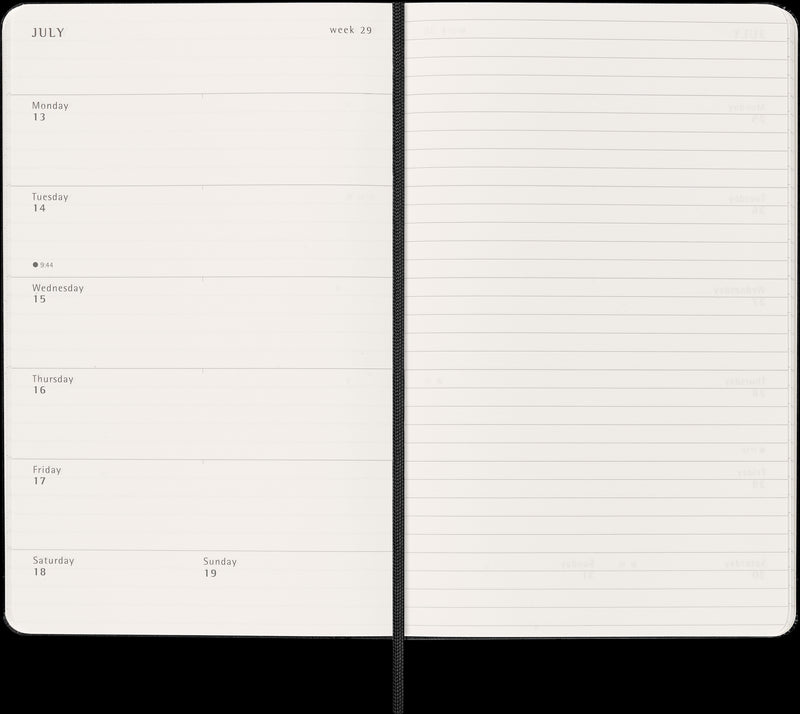 Moleskine Diaries 12 Month Weekly + Notes HC Large 20263