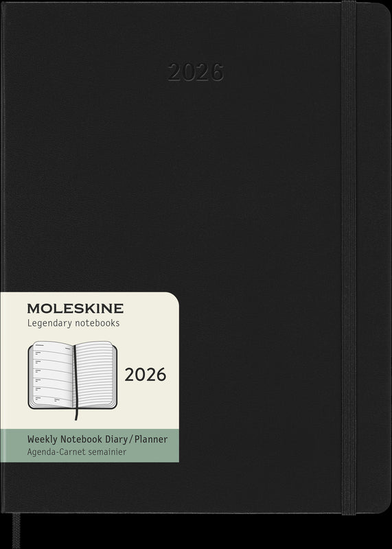 Moleskine Diaries 12 Month Weekly + Notes HC XL 2026#Colour_BLACK