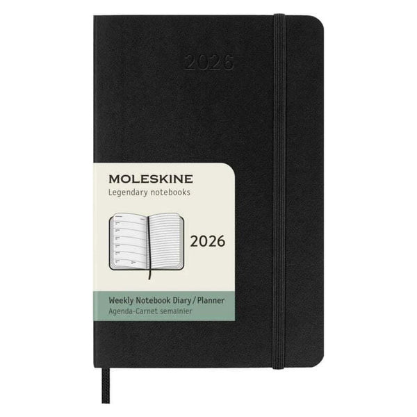 Moleskine Diaries 12 Month Weekly + Notes SC Pocket 2026#Colour_BLACK