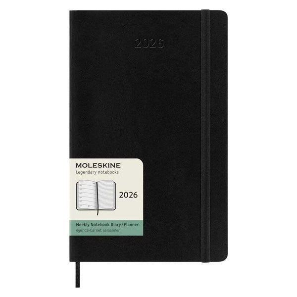 Moleskine Diaries 12 Month Weekly + Notes SC Large 2026#Colour_BLACK