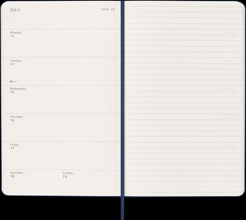 Moleskine Diaries 12 Month Weekly + Notes HC Large 20263
