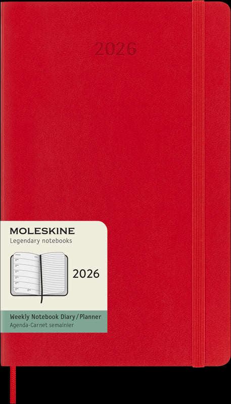 Moleskine Diaries 12 Month Weekly + Notes SC Large 2026