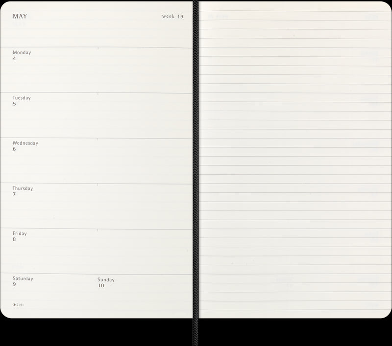 Moleskine Diaries 12 Month Weekly + Notes HC Large P & E Mamba 2026